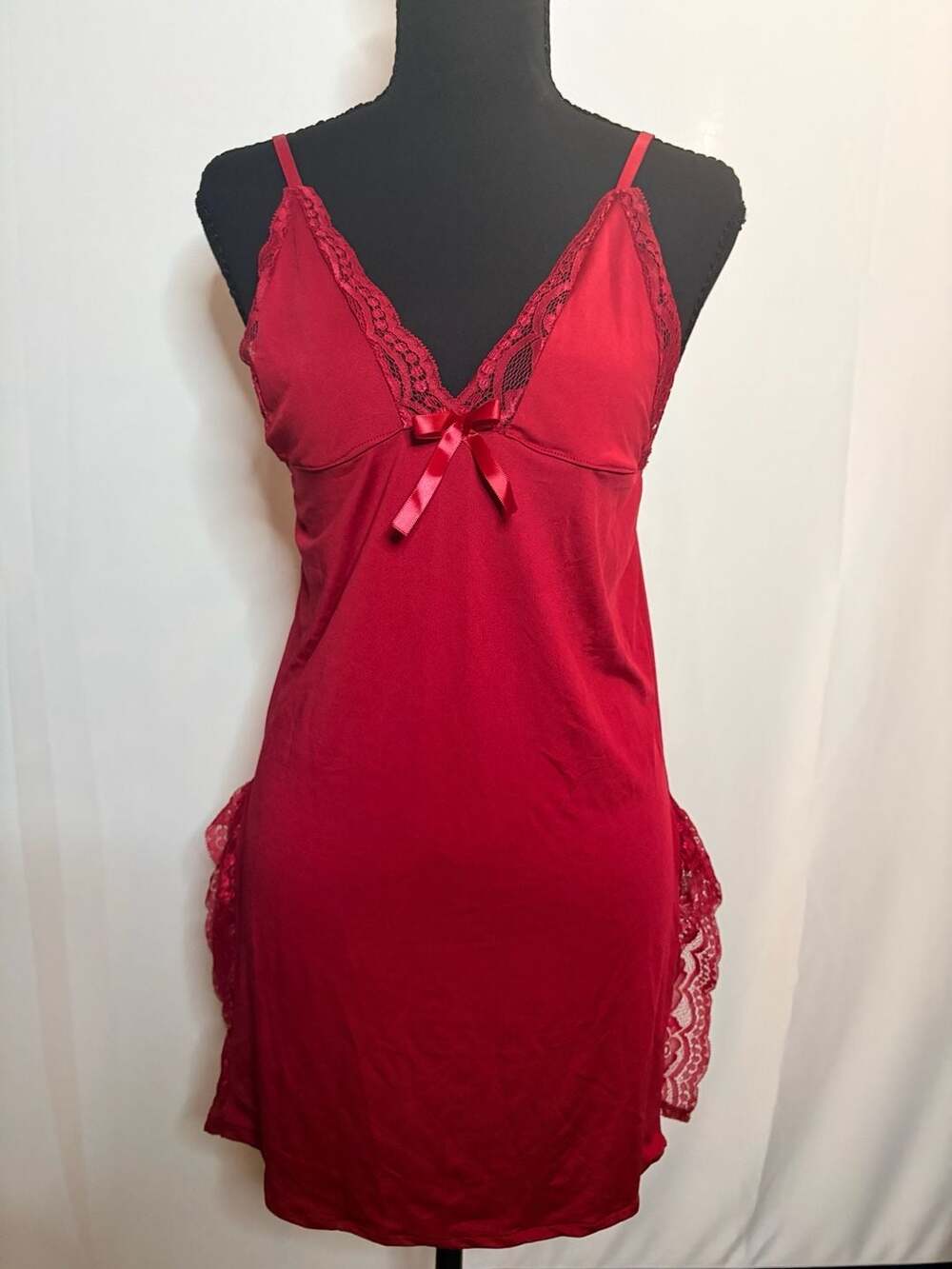 Lovasy lingerie for women lingerie short underwear slit babydoll with lace (95)